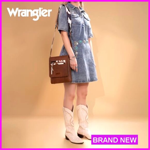 Vintage Woven Crossbody Bag Hobo Purse Adjustable Strap Multiple Pockets - Picture 2 of 7